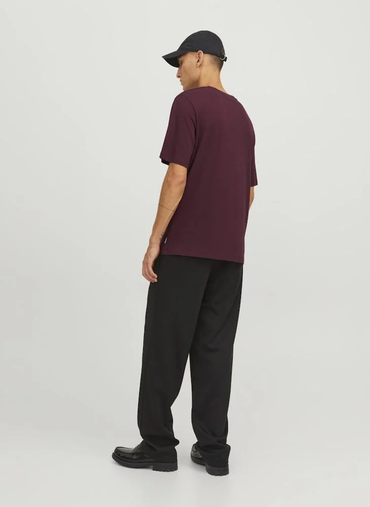 JACK & JONES Solid Crew Neck T-Shirt